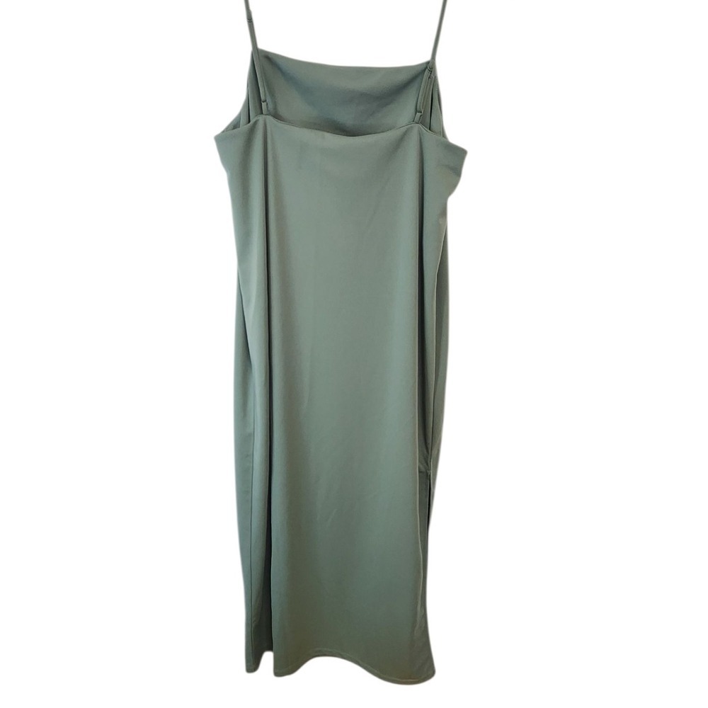 H&M Green Slip Dress Midi Length Sleeveless Casual Summer Women's Size S